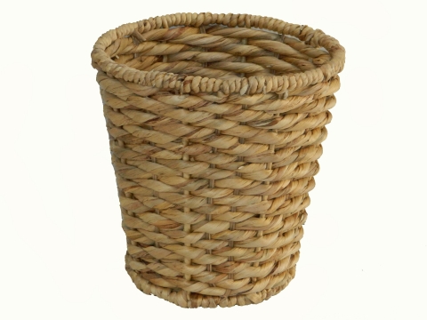 Water hyacinth trash bin round